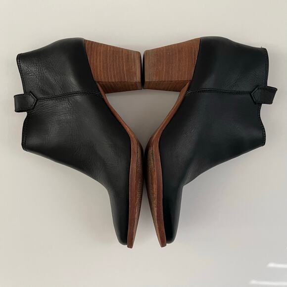 Madewell Billie Leather Ankle Boots Minimalist Quiet Luxury F5044 Black Size 8.5 - Picture 5 of 14